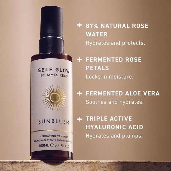 James Read-Sunblush Hydrating Tan Mist with Rosewater|Gradual Tanner to Hydrate - Picture 6 of 8